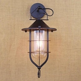 Country Retro Painting Feature for Mini Style Eye Protection Ambient Light Wall Sconces