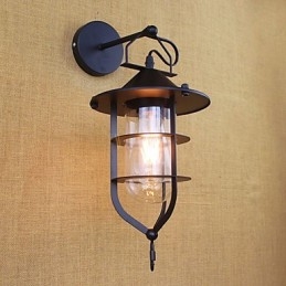 Country Retro Painting Feature for Mini Style Eye Protection Ambient Light Wall Sconces