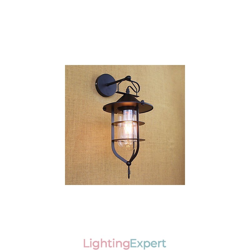 Country Retro Painting Feature for Mini Style Eye Protection Ambient Light Wall Sconces