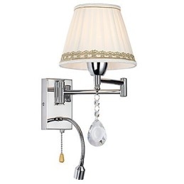 Modern Contemporary Rustic Lodge Modern Comtemporary Country Chrome Feature for Crystal Swing Arm Wall Lamp