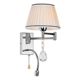 Wall Lamp Modern Contemporary Rustic Lodge Modern Comtemporary Country Chrome Feature for Crystal Swing Arm