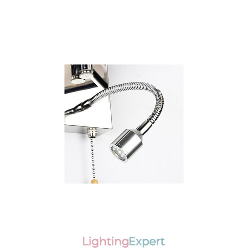Wall Lamp Modern Contemporary Rustic Lodge Modern Comtemporary Country Chrome Feature for Crystal Swing Arm