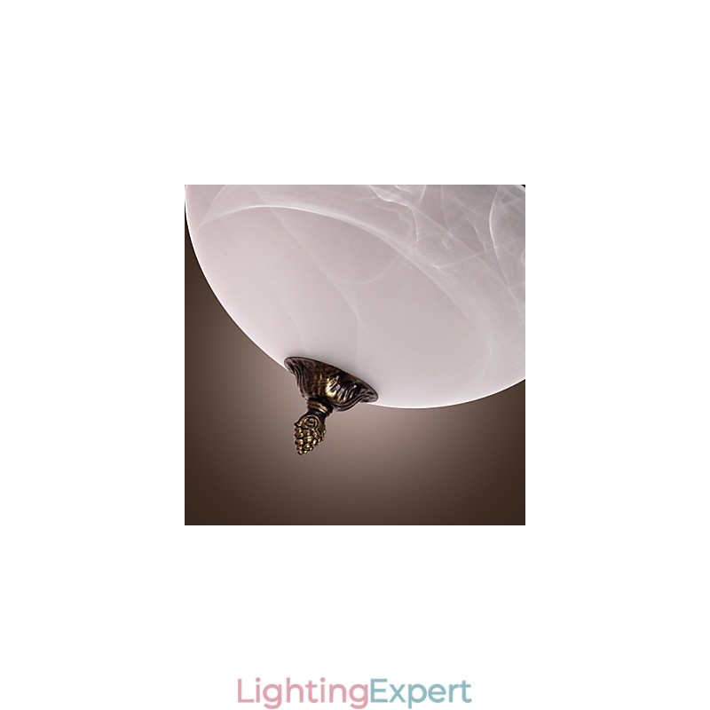 Antique Inspired Flush Mount with 2 Lights
