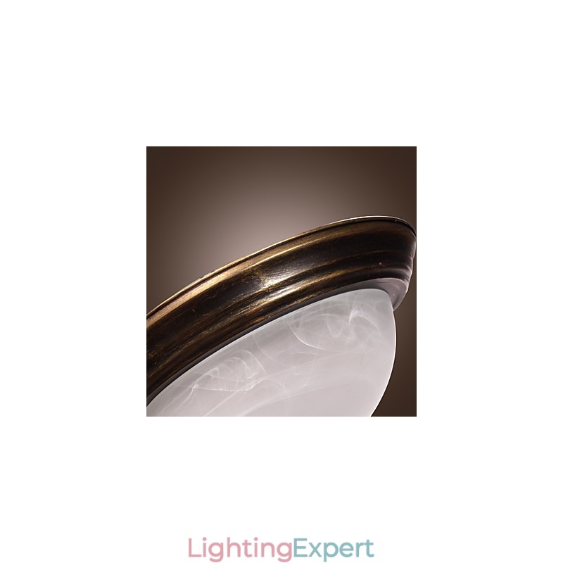 Antique Inspired Flush Mount with 2 Lights