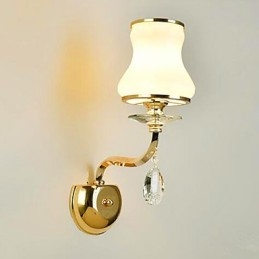 Modern Contemporary Electroplated Feature for Crystal Mini Style Eye Protection Ambient Light Wall Lights