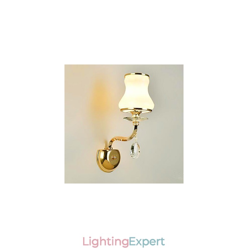 Modern Contemporary Electroplated Feature for Crystal Mini Style Eye Protection Ambient Light Wall Lights