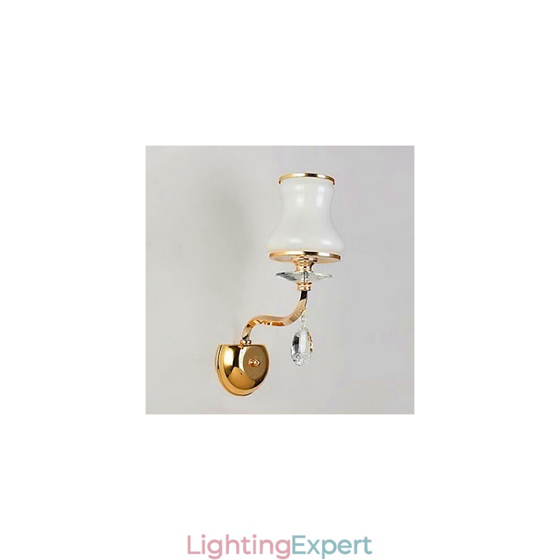 Modern Contemporary Electroplated Feature for Crystal Mini Style Eye Protection Ambient Light Wall Lights
