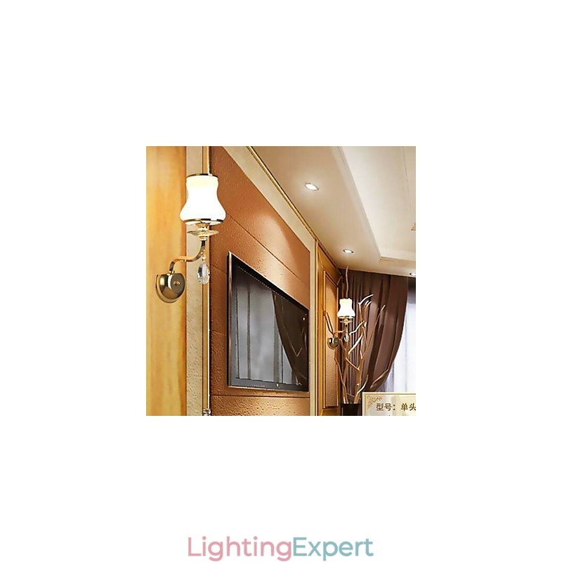 Modern Contemporary Electroplated Feature for Crystal Mini Style Eye Protection Ambient Light Wall Lights
