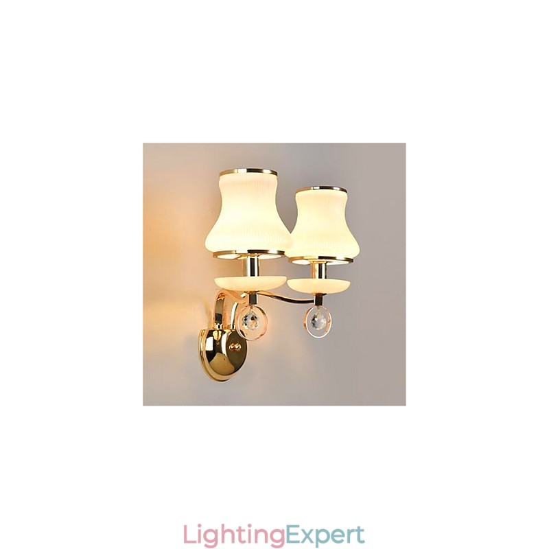 Modern Contemporary Electroplated Feature for Crystal Mini Style Eye Protection Wall Lights