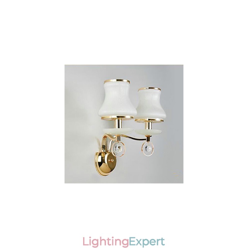 Modern Contemporary Electroplated Feature for Crystal Mini Style Eye Protection Wall Lights
