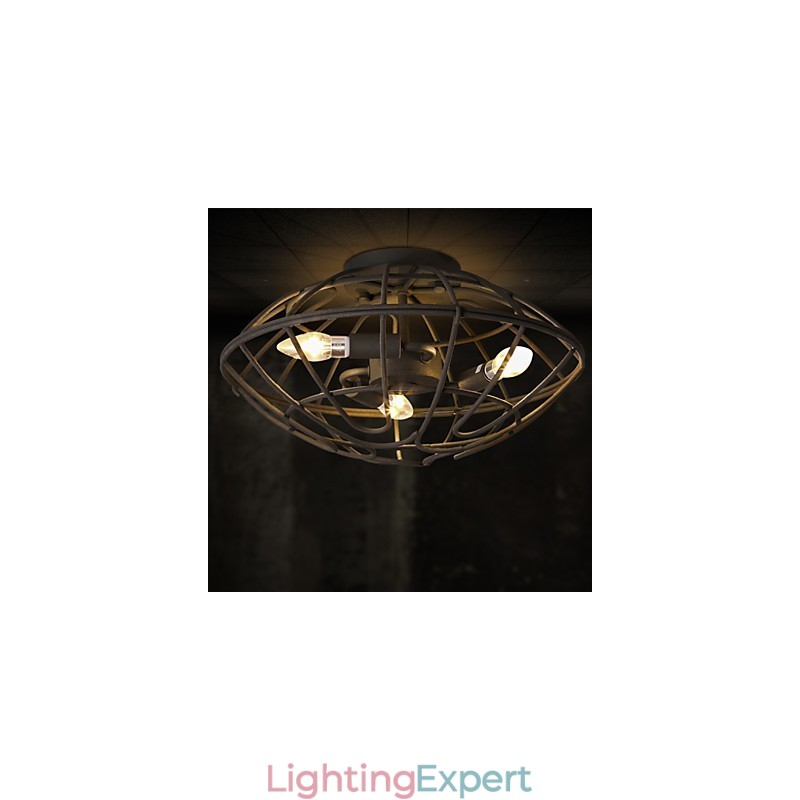 Retro Mini Style Painting Metal Flush Mount