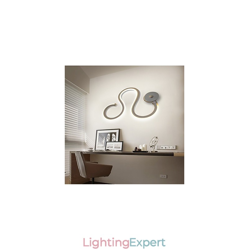 Modern Minimalist Lamp Aluminum Lamp Bedroom Bedside Lamp Decoration Designers Shaped Corridor Lighting Creative Living Room Lamps