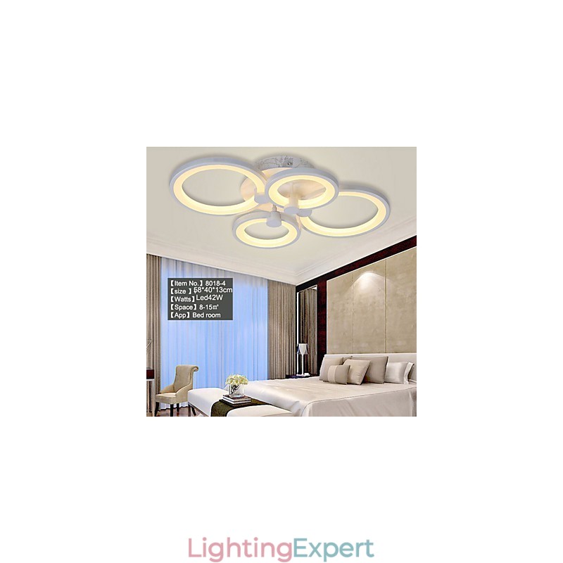 42W Flush Mount Modern Contemporary Painting Metal