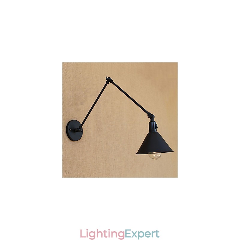 Country Retro Painting Feature for Mini Style Swing Arm Eye Protection Downlight Swing Arm Lights