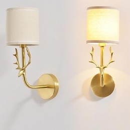 Simple Vintage Traditional Classic Brass Feature for Mini Style Ambient Light Wall Sconces Wall Light