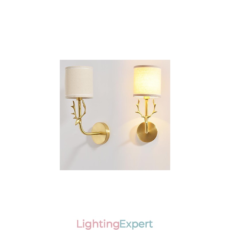 Simple Vintage Traditional Classic Brass Feature for Mini Style Ambient Light Wall Sconces Wall Light