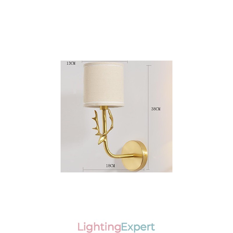 Simple Vintage Traditional Classic Brass Feature for Mini Style Ambient Light Wall Sconces Wall Light