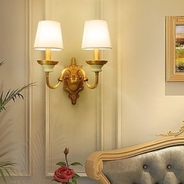 Simple Country Traditional Classic Brass Feature for Mini Style Uplight Wall Sconces Wall Light