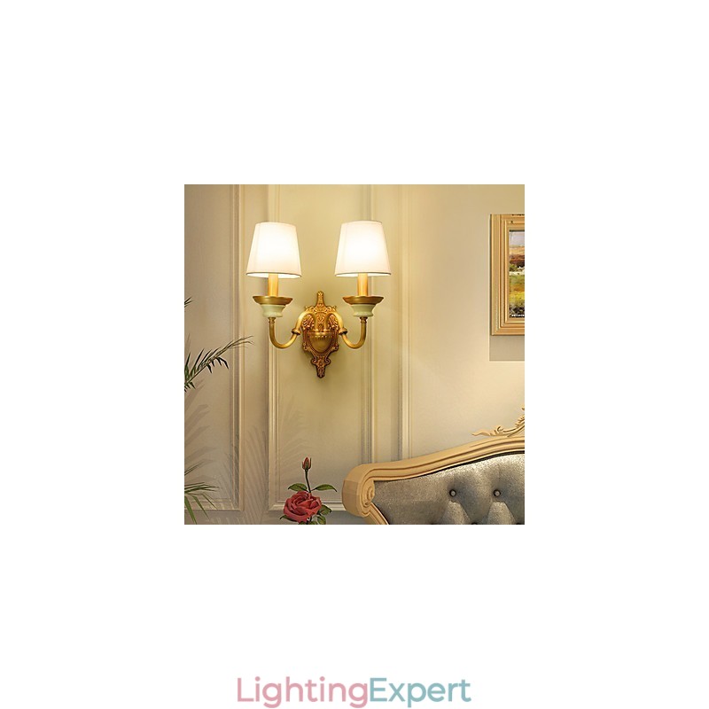 Simple Country Traditional Classic Brass Feature for Mini Style Uplight Wall Sconces Wall Light