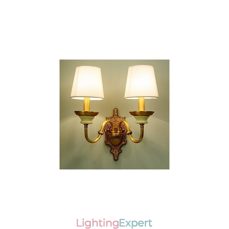 Simple Country Traditional Classic Brass Feature for Mini Style Uplight Wall Sconces Wall Light