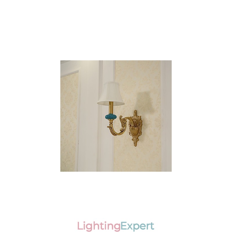 Simple Country Traditional Classic Brass Feature for Mini Style Uplight Wall Sconces Wall Light