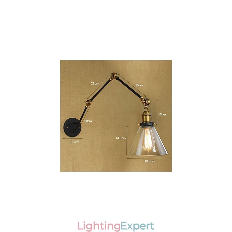Simple Vintage Country Retro Painting Feature for Swing Arm Eye Protection Ambient Light