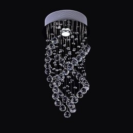 Modern Contemporary Crystal Chrome Crystal Flush Mount