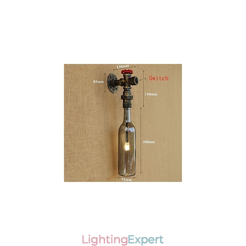 Smoke Gray Water Bottle Wall Lamp Wall Light