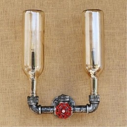 Retro Industrial Wind Switch Water Bottle Wall Lamp Wall Light Amber