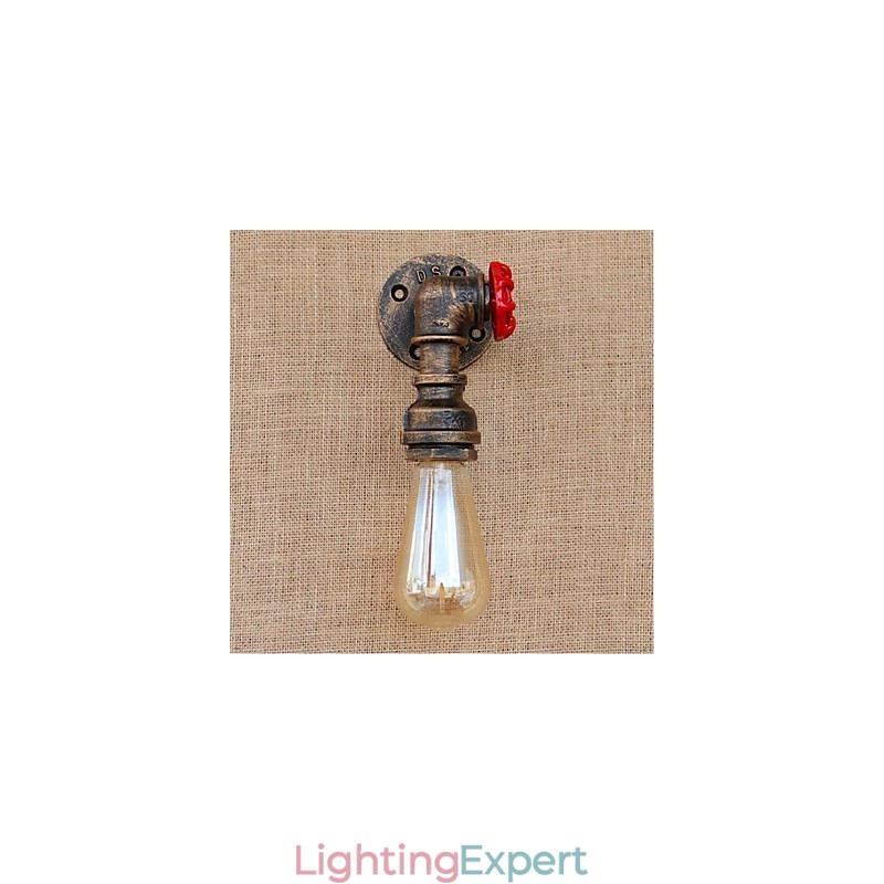 Nostalgia Simple Water Pipe Decorative Small Wall Lamp Wall Light