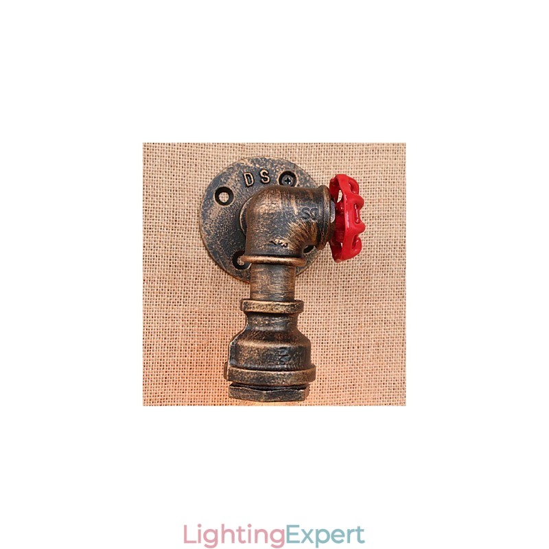 Nostalgia Simple Water Pipe Decorative Small Wall Lamp Wall Light