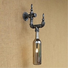 Retro Nostalgia With Switch Cafe Bar Restaurant Aisle Water Pipe Bottle Wall Lamp