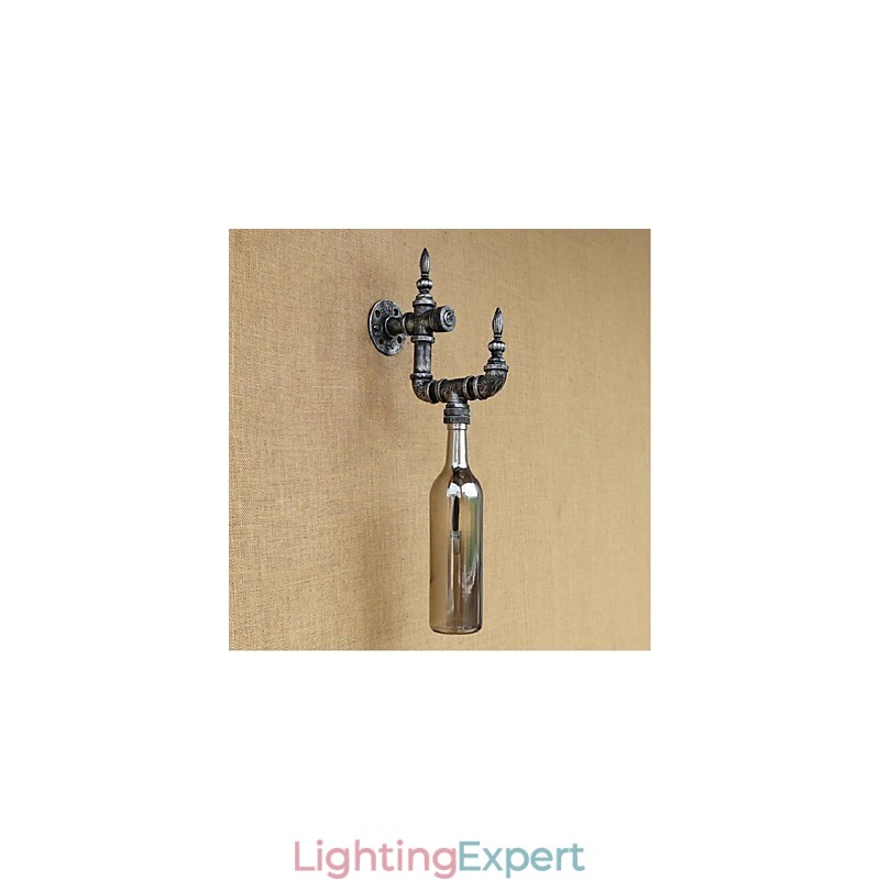 Retro Nostalgia With Switch Cafe Bar Restaurant Aisle Water Pipe Bottle Wall Lamp