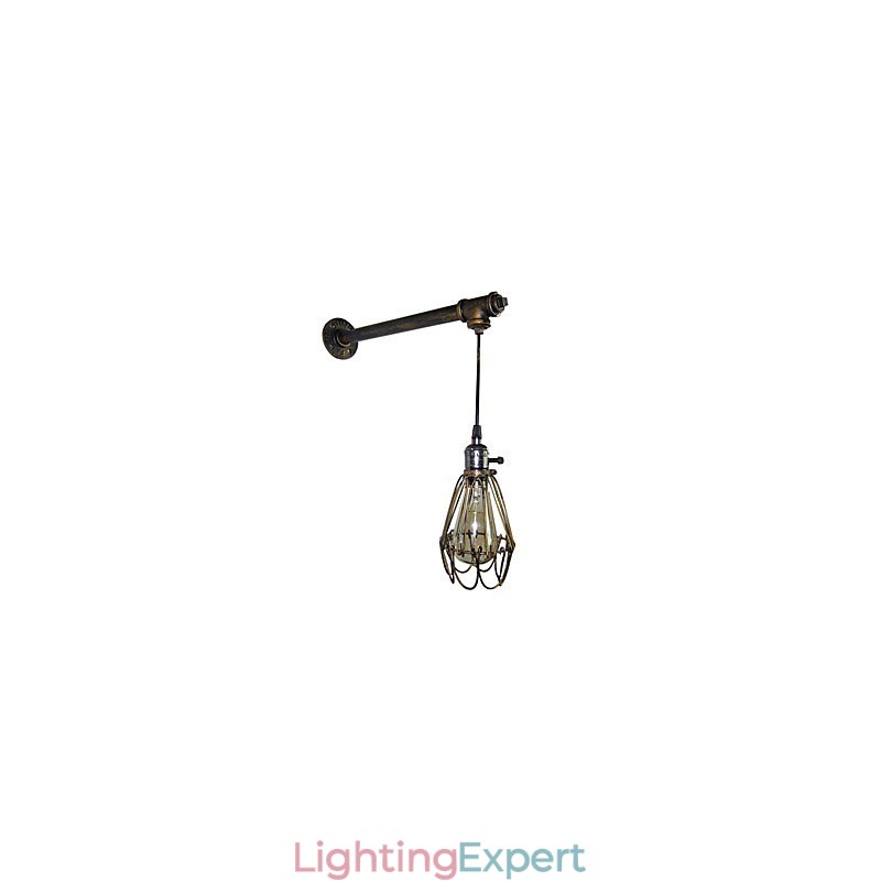 Loft vintage Wall Lights With switch Industrial Edison Fashion Simplicity Wall Sconce Metal Base Cap