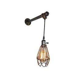 Loft vintage Wall Lights With switch Industrial Edison Fashion Simplicity Wall Sconce Metal Base Cap