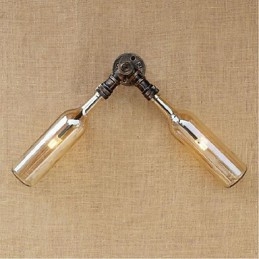 Retro American Village Creative Industry Wind Designer Water Bottle Wall Lamp Wall Light Amber