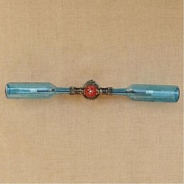Retro American Village Creative Industry Wind Designer Water Bottle Wall Lamp Wall Light Blue