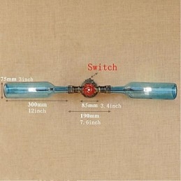 Retro American Village Creative Industry Wind Designer Water Bottle Wall Lamp Wall Light Blue