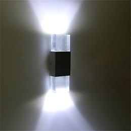 6 Fluorescent Tube Socket Modern Contemporary Shiny Feature for Ambient Light Wall Sconces Wall Light