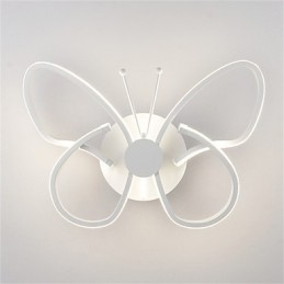 Modern Wall Lights Butterfly Shape Creative Metal Acrylic Living Room Hallway Bedroom Hotel rooms Bedside Lamp