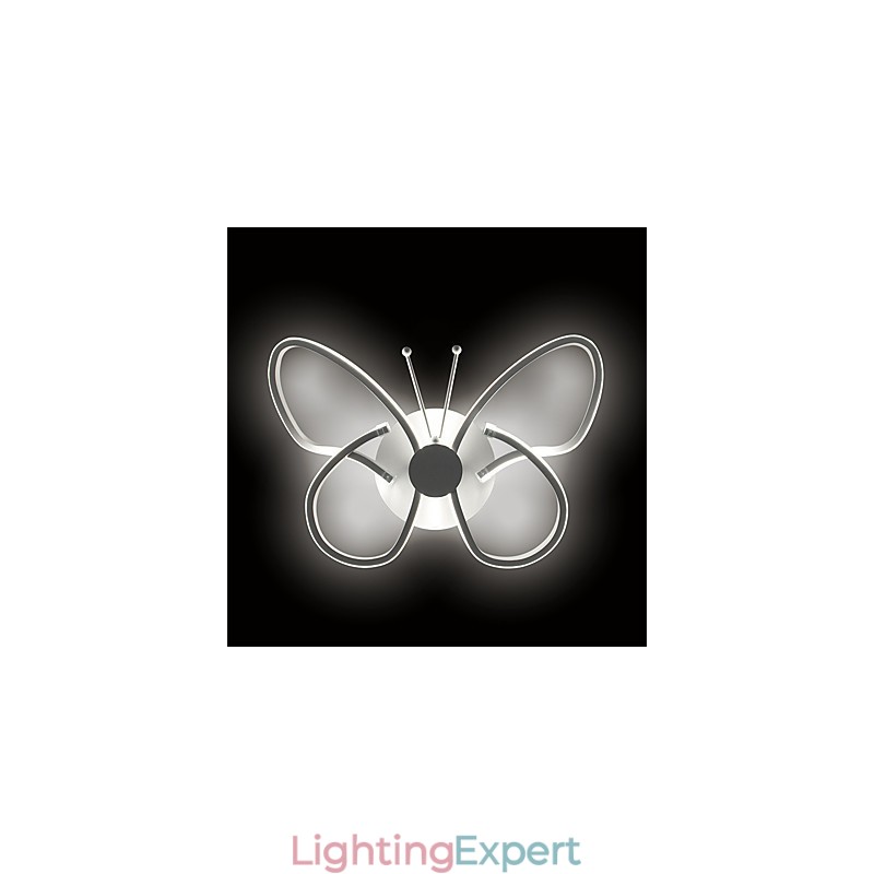 Modern Wall Lights Butterfly Shape Creative Metal Acrylic Living Room Hallway Bedroom Hotel rooms Bedside Lamp