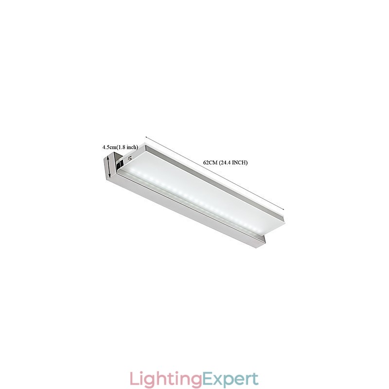 Integrated Modern Contemporary Electroplated Feature for Ambient Light Bathroom Lighting Wall Light