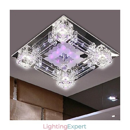 Modern Contemporary Crystal Electroplated Glass Flush Mount Modern Contemporary Crystal Electroplated Glass Flush Mount