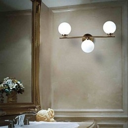 Glass Wall Lamp Modern Contemporary Bronze Feature for Mini Style Uplight Wall Sconces Wall Light