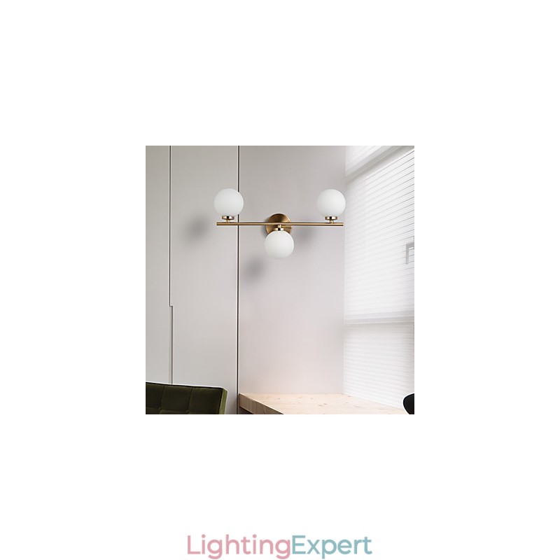 Glass Wall Lamp Modern Contemporary Bronze Feature for Mini Style Uplight Wall Sconces Wall Light