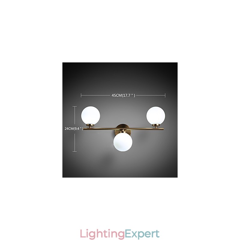 Glass Wall Lamp Modern Contemporary Bronze Feature for Mini Style Uplight Wall Sconces Wall Light