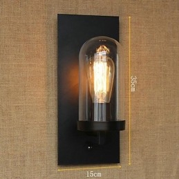 Creative modern minimalist Restaurant Bar American country aisle stairs Edison wall single head lamp glass