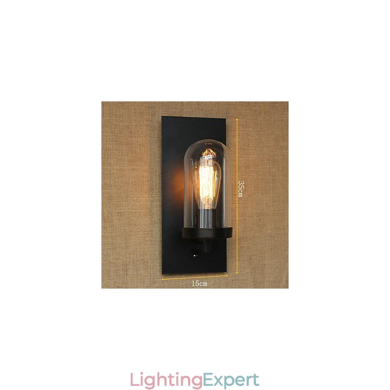 Creative modern minimalist Restaurant Bar American country aisle stairs Edison wall single head lamp glass