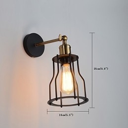 Loft vintage Wall Lights Industrial Edison Fashion Simplicity Wall Sconces Metal Base Cap