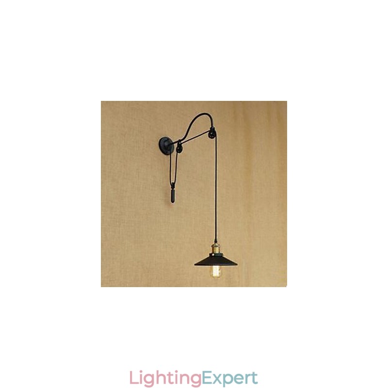 Lifting Dining Room Wall Lamp With Adjustable Thread Length Of Retro Creative Character Bedroom Wall Lamp Iron